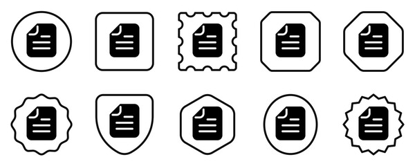 Editable vector file document icon. Part of a big icon set family. Perfect for web and app interfaces, presentations, infographics, etc
