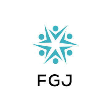 FGJ creative minimalist letter logo.