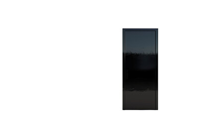 Abstract Black Form: A simple, yet striking, image showcasing a minimalist design with a sleek, black form on display.
