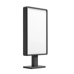 Blank outdoor advertising display stand isolated on transparent background