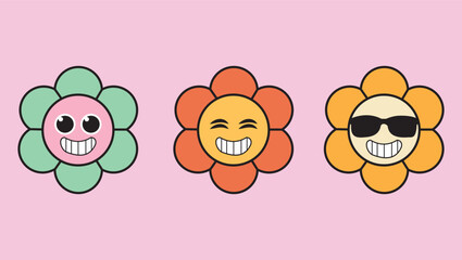 Flower cartoon Face