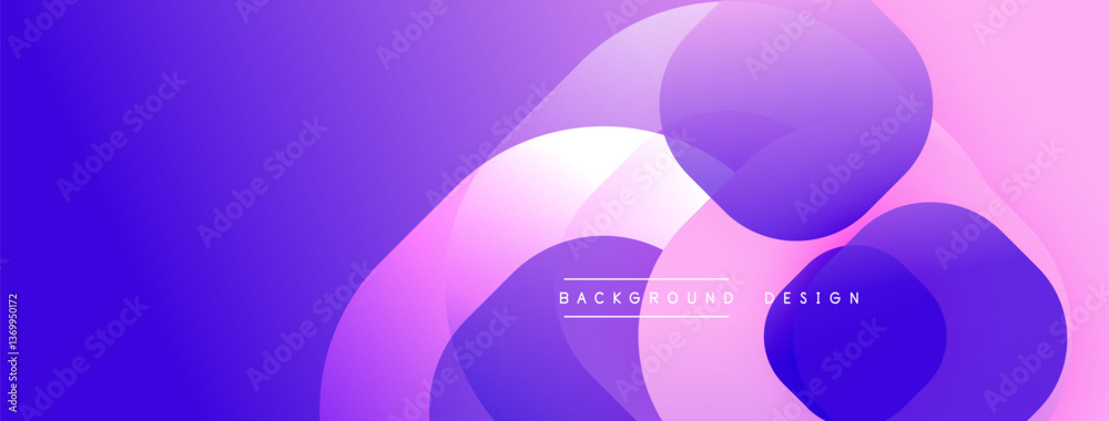 Poster Abstract background with layered translucent gradient shapes