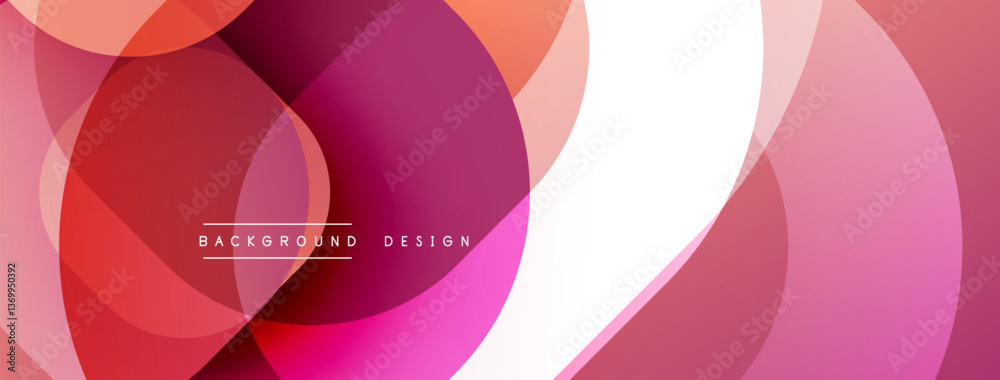 Leinwandbilder Abstract background with layered translucent gradient shapes