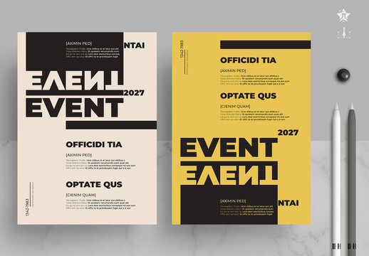 Typographic Minimal Poster Layout