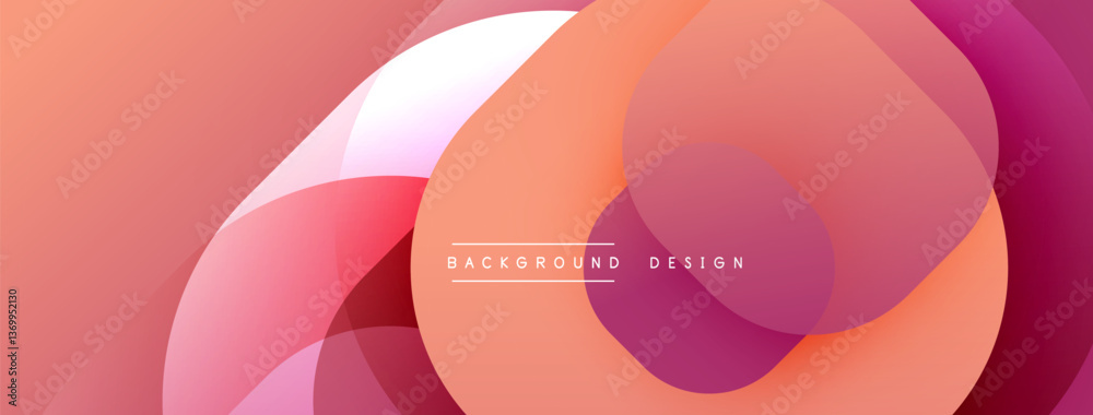 Poster Abstract background with layered translucent gradient shapes