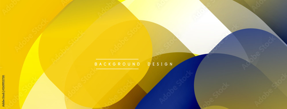 Poster Abstract background with layered translucent gradient shapes