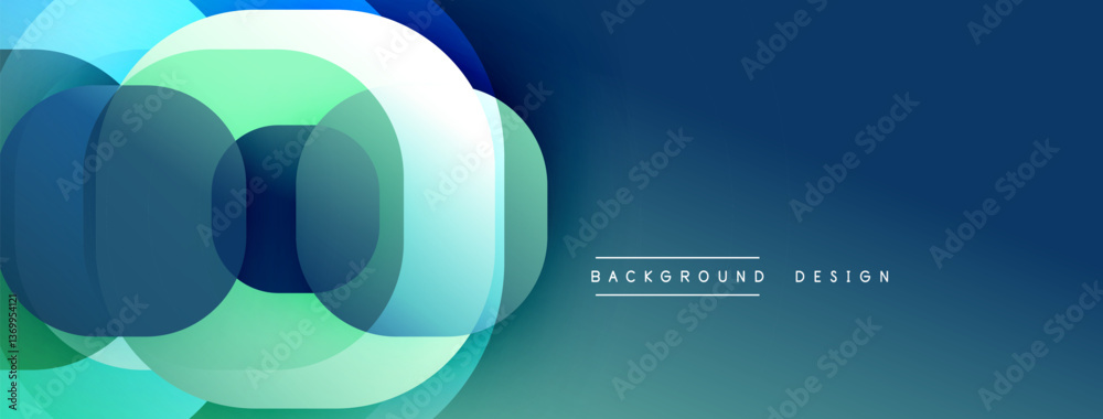 Poster Abstract background with layered translucent gradient shapes