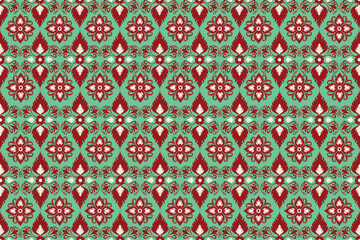 Ikat Abstract art,A stunning fabric pattern featuring intricate details, vibrant colors, and elegant design, perfect for any stylish creation, seamless pattern