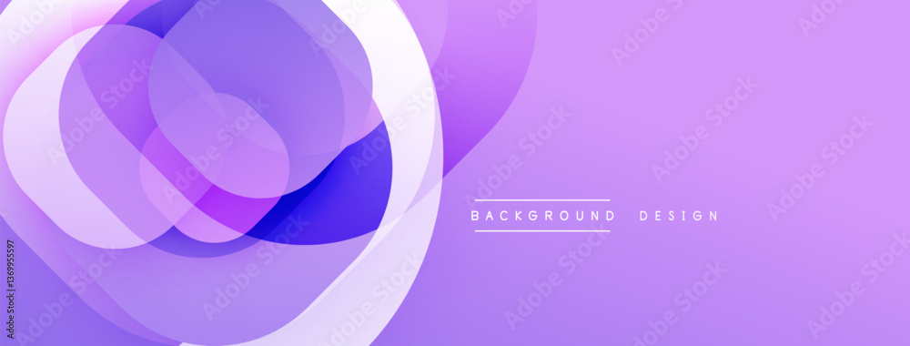 Poster Abstract background with layered translucent gradient shapes