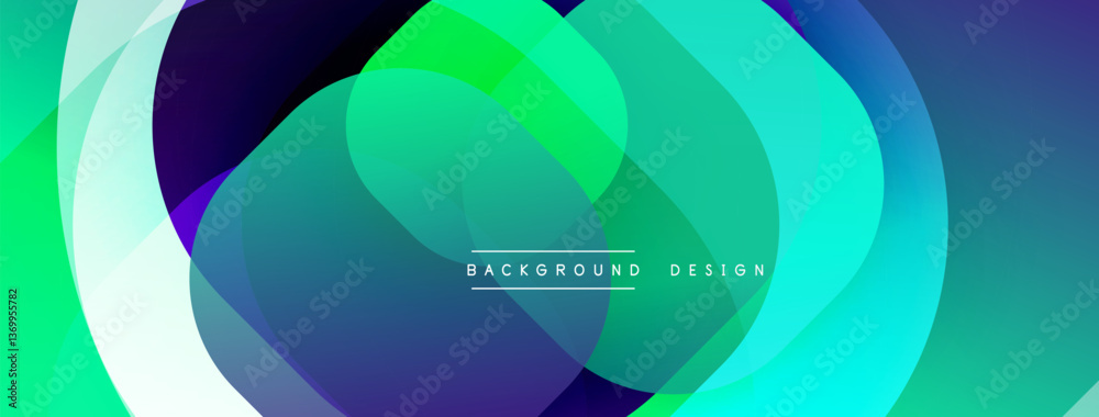 Poster Abstract background with layered translucent gradient shapes