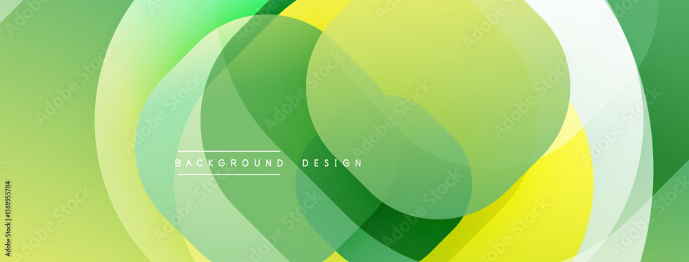 Poster Abstract background with layered translucent gradient shapes