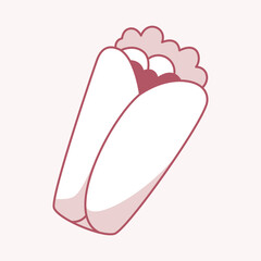 Wrapped Delight: A charming illustration of a mouthwatering burrito, promising a satisfying and delicious experience.