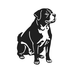 Dog logo. Dog icon template. Detailed image. Pet emblem, dog illustration, dog portrait, guard dog