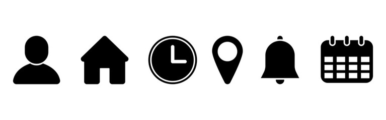 Vector illustration of schedule appointment icon set isolated on transparent background