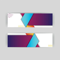 Fototapeta premium Colorful Geometric Banner Design (2)