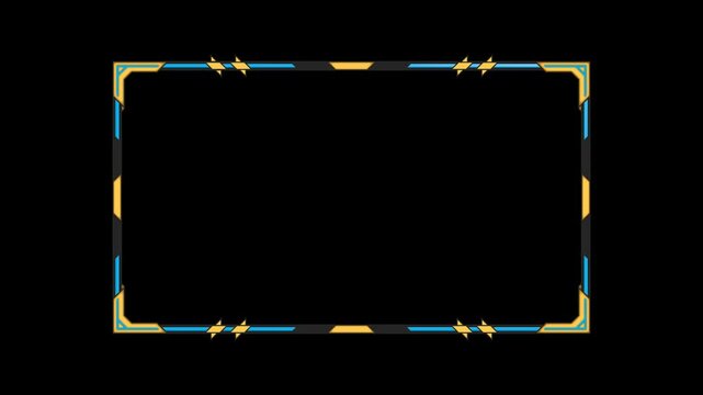 Modern facecam or webcam overlay streaming on transparent background or alpha