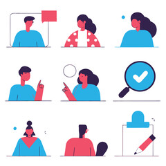 set of business icons