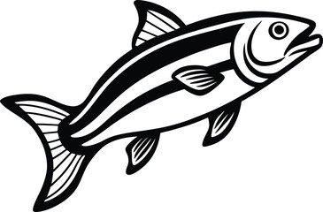 Vibrant tropical fish vector illustration, a cartoon aquatic animal swimming in the ocean