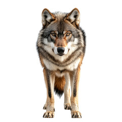 Realistic Wolf Portrait on Transparent Background for Creative Use