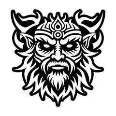 A glyph style icon of beast symbol