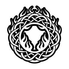 Fototapeta premium A solid style icon of eternal flame symbol