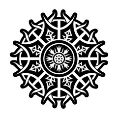 A solid style icon of eternal sun tattoo