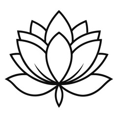 lotus flower line art vector