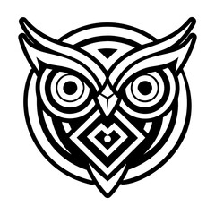 A glyph style icon of owl symbol