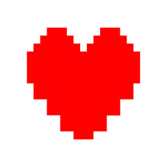 Obraz premium Pixelated Love Heart – Retro Digital Style