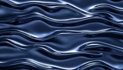 Fototapeta premium Abstract Blue Liquid Waves Flowing Seamlessly
