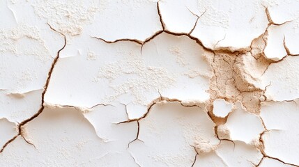 Naklejka premium Cracked White Surface with Texture and Fine Detail for Background Use