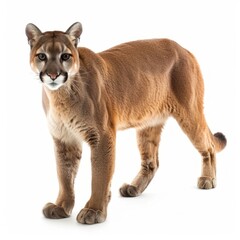 Obraz premium Cougar Isolated on White Background