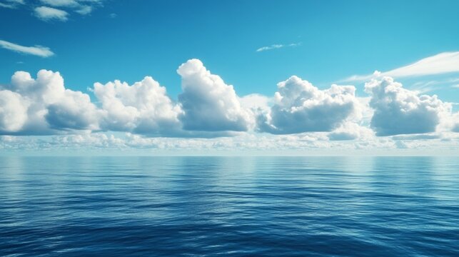 Calm ocean waves under bright clouds coastal serenity nature daylight aerial view tranquility