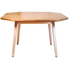 Table with wooden top isolated on transparent background  
