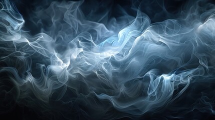 Obraz premium Abstract swirling smoky clouds in dark space