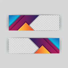 Fototapeta premium Colorful Geometric Banner Design (5)