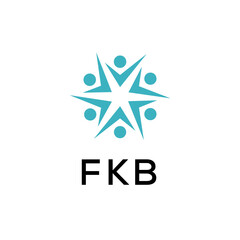 FKB letter logo design on white background.