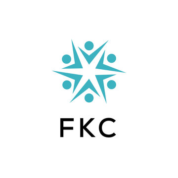 FKC letter logo design on white background.