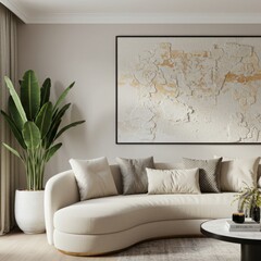 Living Room Corner with Plant