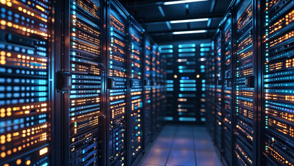 server rack in warehouse