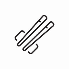 Chopsticks dining utensil icon vector sign