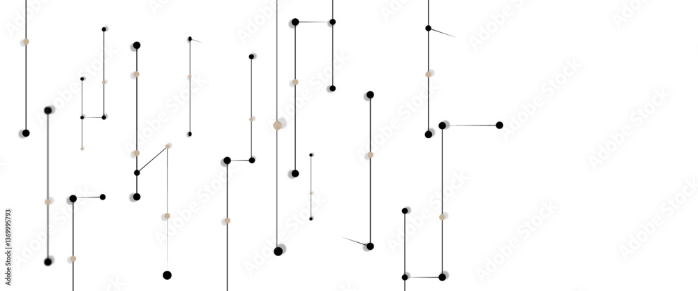 Poster Abstract background with connected black dots and thin white lines.