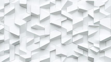 Fototapeta premium Geometric Abstract White Background with 3D Textured Surface