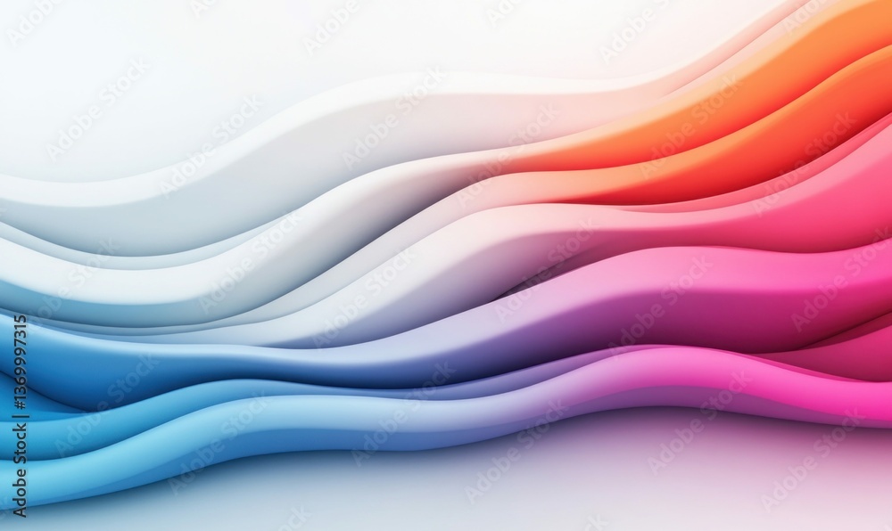 Poster a mesmerizing array of layered waves creates an inviting abstract with vibrant hues from cool to war