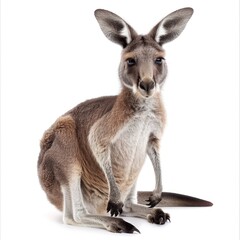 Fototapeta premium Kangaroo Isolated on White Background