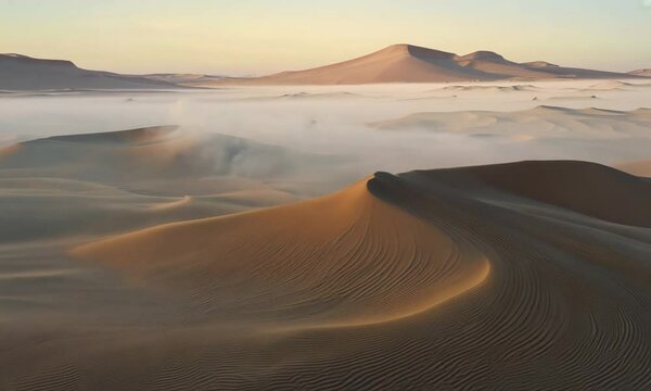 Fog over the desert in Namibia