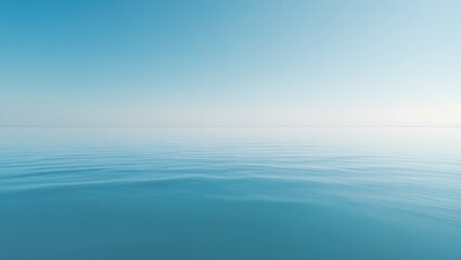 Obraz premium Gentle Blue Sky Gradient with Soft Clouds Backgro