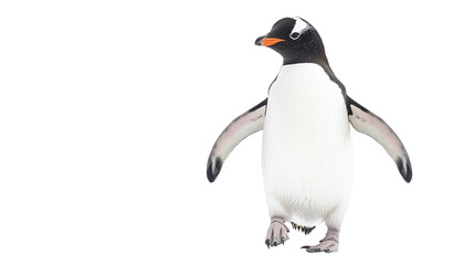 Fototapeta premium Charming penguin waddling in snowy landscape animal photography winter wonderland gigapixel quality