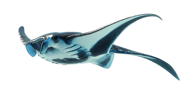 Majestic manta ray gliding through crystal clear waters underwater paradise gigapixel standard scale stunning view