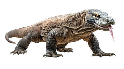 Obraz premium Majestic komodo dragon observed in detail natural habitat wildlife photography outdoor close-up reptilian beauty